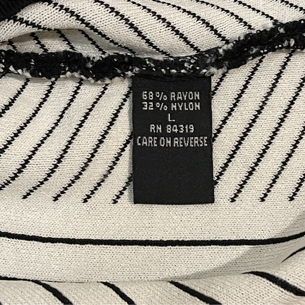 Cyrus Black and White Vertical Stripe Sweater - Picture 8 of 11